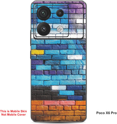 VYBE The Smart Choice Poco X6 Pro Art Embossed Mobile Skin(Peacock Blue 1)