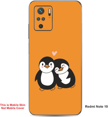 VYBE The Smart Choice Redmi Note 10 Penguin Embossed Mobile Skin(Fire Orange A1)