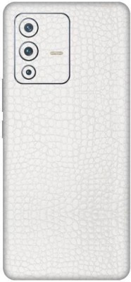 Vcare GadGets White Textured Leather vivo V23 Pro 5G Mobile Skin(White Textured Leather)