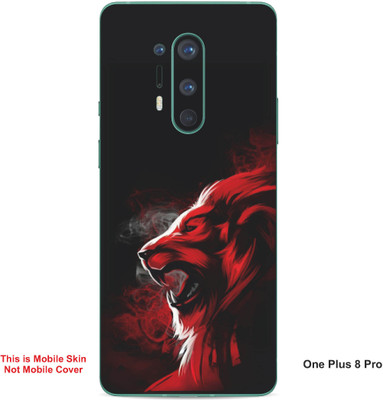 VYBE The Smart Choice One Plus 8 Pro Wolf Embossed Mobile Skin(Red & Black 24)
