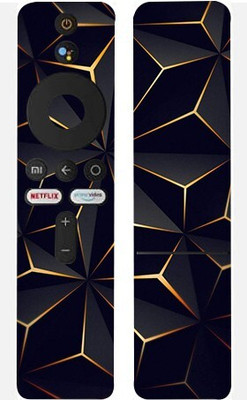 TJ CREATION Mi Smart LED TV Remote Mobile Skin(Ultra Super Black Abstract Shape Skin With High Matte Finish.)