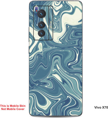 VYBE The Smart Choice Vivo X70 Abstract Embossed Mobile Skin(Smalt Blue 12)