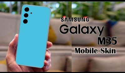 BugguSkin SAMSUNG Galaxy M35 5G Mobile Skin(Ulltra Super Lighblue Matte Skin With High Matte Finish., Mobile Skin (Back+Side+Camera))