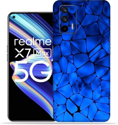 Gizmo Wraps Realme x7 Max 5g, Blue Pebbles-26 Mobile Skin(Multicolor)