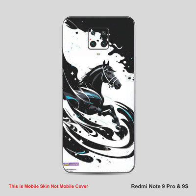VYBE The Smart Choice Redmi Note 9S Animal Mobile Skin Mobile Skin(Ceramic, Black A28)