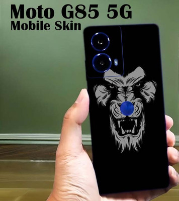 TJ CREATION Motorola G85 5G Mobile Skin(Ulltra Super Annoyed Black Lion Skin With High Matte Finish., Mobile Skin (Back+Side+Camera))