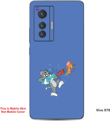 VYBE The Smart Choice Vivo X70 Tom & Jerry Embossed Mobile Skin(Glaucous B10)