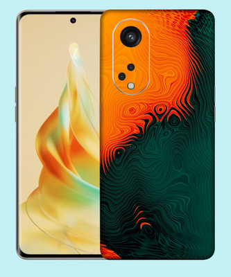 WeCre8 Skin's Oppo Reno 8T 5G Mobile Skin(Orange Green Abstract Multicolor Mobile Skin)