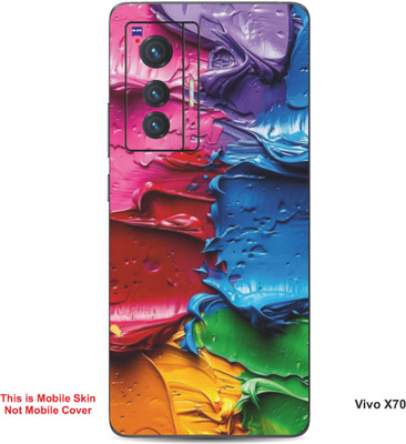 VYBE The Smart Choice Vivo X70 Art Embossed Mobile Skin(Burnt Umber 12)