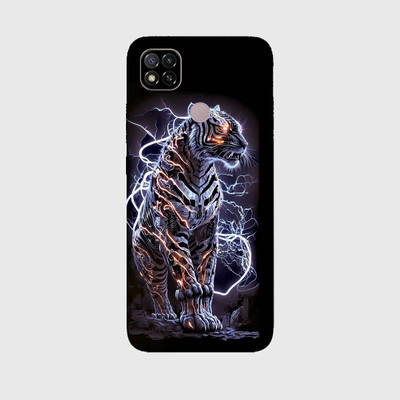 yug emporium REDMI 9C ACTIVE 3D BLACK LION, CRAFTING THE KING OF BEASTS Mobile Skin(Black)