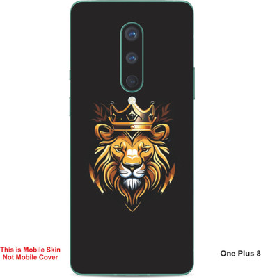 VYBE The Smart Choice One Plus 8 Lion Embossed Mobile Skin(Yellow & Black 23)