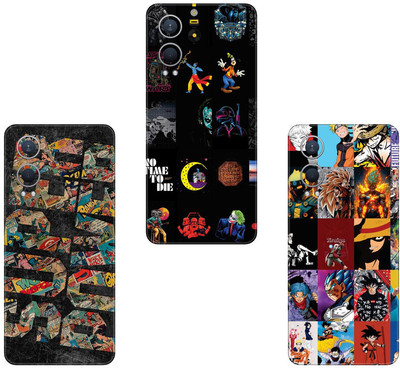 wrap craft NOKIA C22 COMBO(PACK OF 3)Camera&Back Protector Premium Vinyl Mobile Skin(Multicolor)