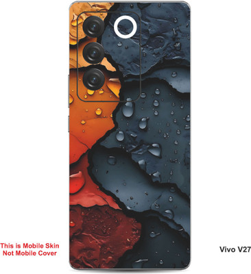 VYBE The Smart Choice Vivo V27 Art Embossed Mobile Skin(Gunmetal 5)
