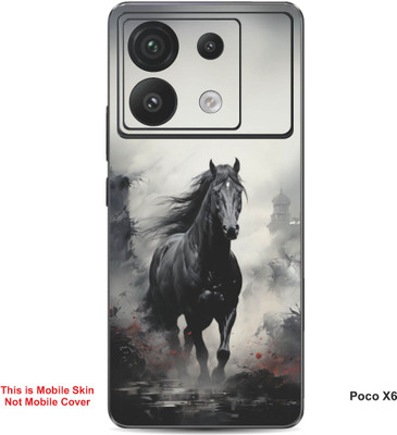 VYBE The Smart Choice Poco X6 Wolf Embossed Mobile Skin(Flamingo Pink)