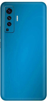 Vcare GadGets Vivo X50 Mobile Skin(Metallic Light Blue Shining)