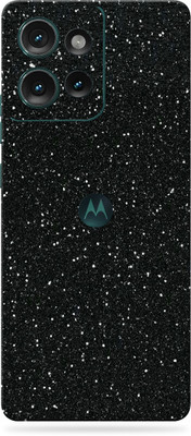 SkinoMania Motorola Edge 50 5G Mobile Skin(Black Gliter)