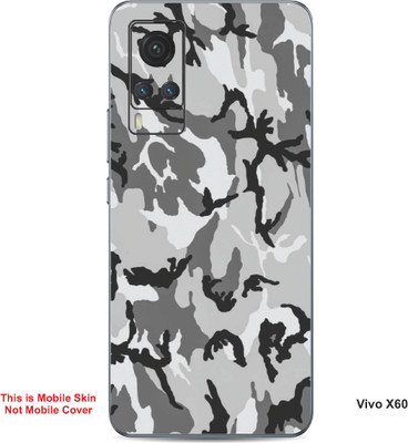 VYBE The Smart Choice Vivo X60 Camouflage Embossed Mobile Skin(Grey Nickel 10)