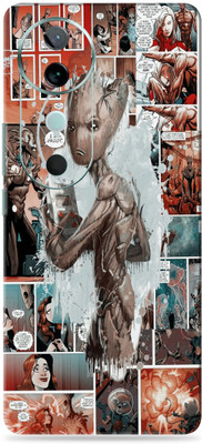WeCre8 Skin's vivo V40 5G Ultra Premium Vinyl Mobile Skin (Multicolor) Mobile Skin(Groot Comic)