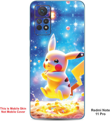 VYBE The Smart Choice Redmi Note 11 Pro Pikachu Embossed Mobile Skin(Denim Blue A1)