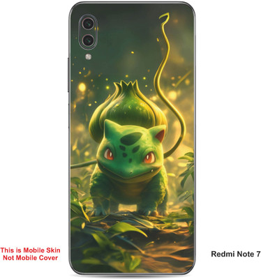 VYBE The Smart Choice Redmi Note 7 Bulbasaur Pokemon Embossed Mobile Skin(Medium Forest Green A1)