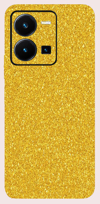 BUGGU VIVO Y35 Mobile Skin(Ultra Super Golden Glitter Skin With High Matte Finish)