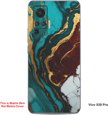 VYBE The Smart Choice Vivo X50 Pro Art Embossed Mobile Skin(English Walnut 9)