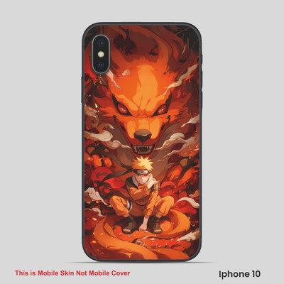 VYBE The Smart Choice iPhone 10 Naruto Embossed Mobile Skin(Crater Red 12)