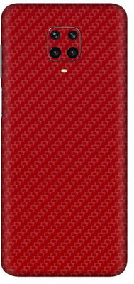 Vcare GadGets Redmi Note 9 Pro Max Mobile Skin(Fiber Carbon Red)