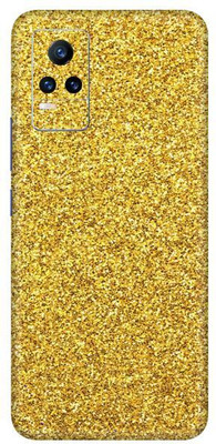 Vcare GadGets Vivo Y21e 5 G Mobile Skin(Glitter Gold)
