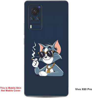 VYBE The Smart Choice Vivo X60 Pro Tom Embossed Mobile Skin(Dark Blue Grey B19)