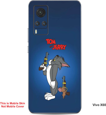 VYBE The Smart Choice Vivo X60 Tom & Jerry Embossed Mobile Skin(Fun Blue B9)