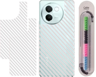 ECMERED Cable Protector, & Vivo V30E (5G) Mobile Skin(Transparent)