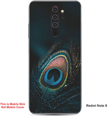 VYBE The Smart Choice Redmi Note 8 Peacock Embossed Mobile Skin(Nile Blue 15)