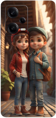 yug emporium Redmi note 12 Pro 5G Couple 3D Bestfriend majestic digital art stickers. Mobile Skin(Multicolor)
