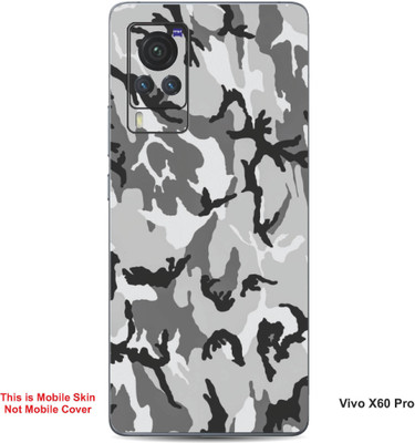 VYBE The Smart Choice Vivo X60 Pro Camouflage Embossed Mobile Skin(Grey Nickel 11)