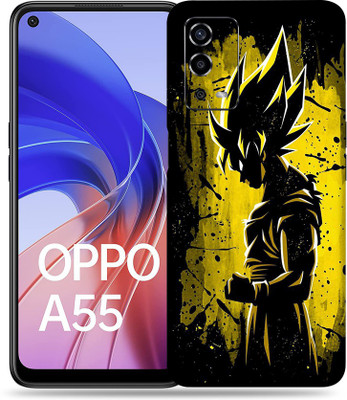 WeCre8 Skin's Oppo A55 Mobile Skin(Goku Yellow Multicolor Mobile Skin With Cleaning Wipe)