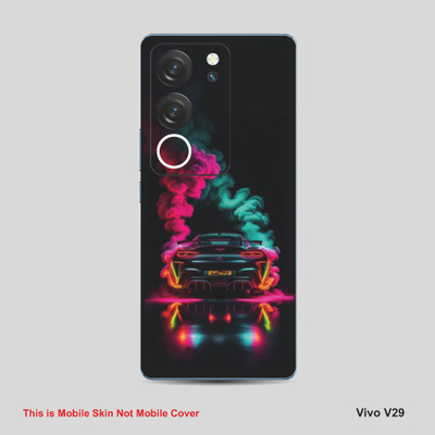 VYBE The Smart Choice Vivo V29 ar Mobile Skin Mobile Skin(Tealish Blue, Charcoal A2)