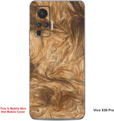 VYBE The Smart Choice Vivo X50 Pro Art Embossed Mobile Skin(Brown Sugar 9)