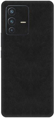 Vcare GadGets Black Leather vivo V23 Pro 5G Mobile Skin(Black Leather)
