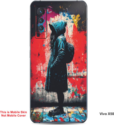 VYBE The Smart Choice Vivo X50 Art Embossed Mobile Skin(Gravel 8)