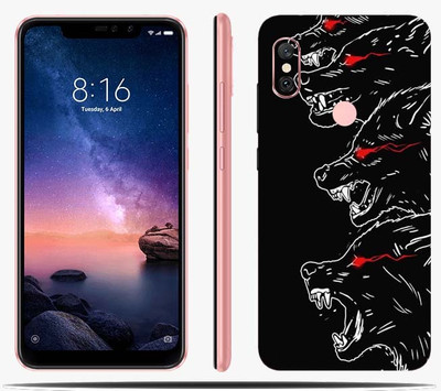BugguSkin Mi Redmi Note 6 Pro, Angry Wolf, Mi Redmi Note 6 Pro Mobile Skin(Ultra Super Angry Wolf Skin With High Matte Finish)