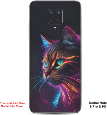 VYBE The Smart Choice Redmi Note 9 Pro Cat Embossed Mobile Skin(Glacial Blue Ice 16)