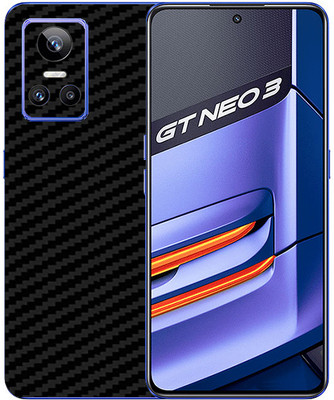 candeal mart Realme GT Neo 3 Back skin sticker / Vinyl wrap / Protective film Mobile Skin(Carbon Fiber 3D , Black)
