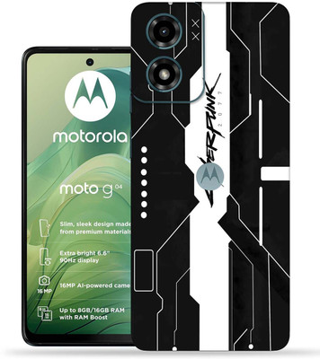 OggyBaba Moto G04 Mobile Skin(Black Cyberpunkh)