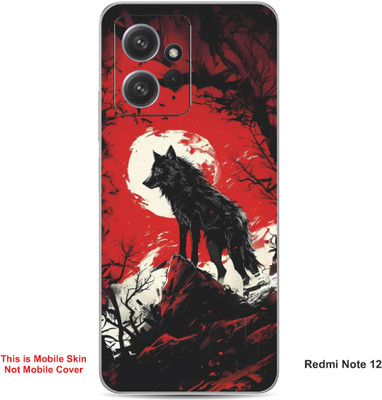 VYBE The Smart Choice Redmi Note 12 Wolf Embossed Mobile Skin(Persian Red 21)