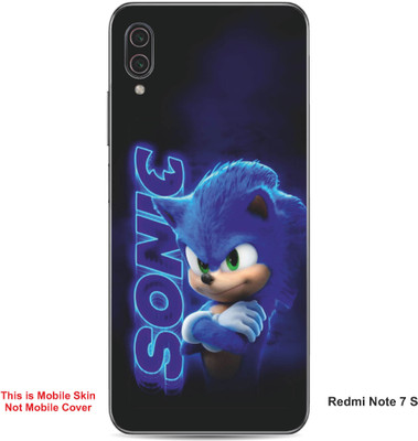VYBE The Smart Choice Redmi Note 7S Sonic The Hedgehog Embossed Mobile Skin(Dark Slate Blue A1)