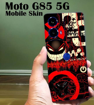 BUGGU Motorola G85 5G Mobile Skin(RED AND BLACK)