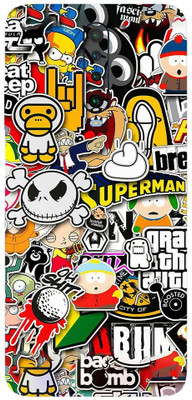 yug emporium Poco X2 Mobile Skin Sticker ( 3D Multicartoon Superman Theme Skin ) Mobile Skin(Multicolor)