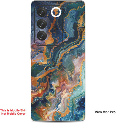 VYBE The Smart Choice Vivo V27 Pro Abstract Embossed Mobile Skin(Pinkish Grey 6)