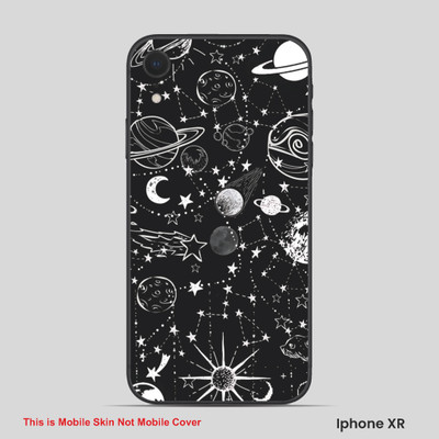 VYBE The Smart Choice iPhone XR Universal Mobile Skin(Dark Black, White 3)